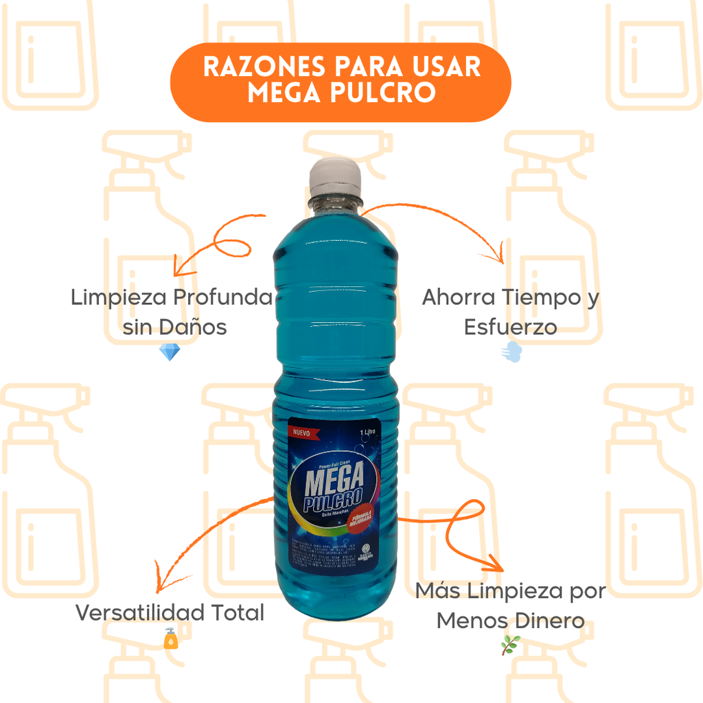 Mega Pulcro - Limpiador De Telas Y Tapicería Quita Manchas