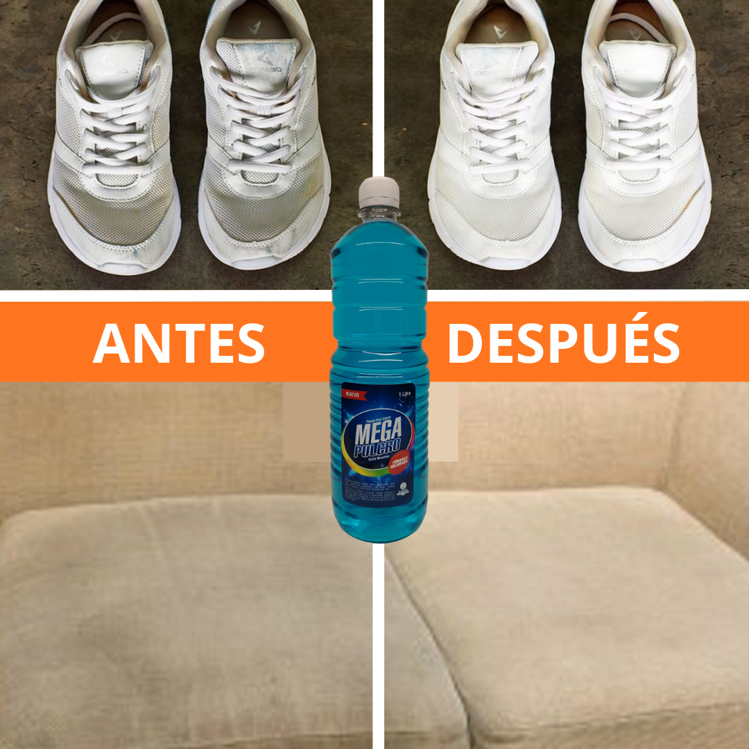 Mega Pulcro - Limpiador De Telas Y Tapicería Quita Manchas