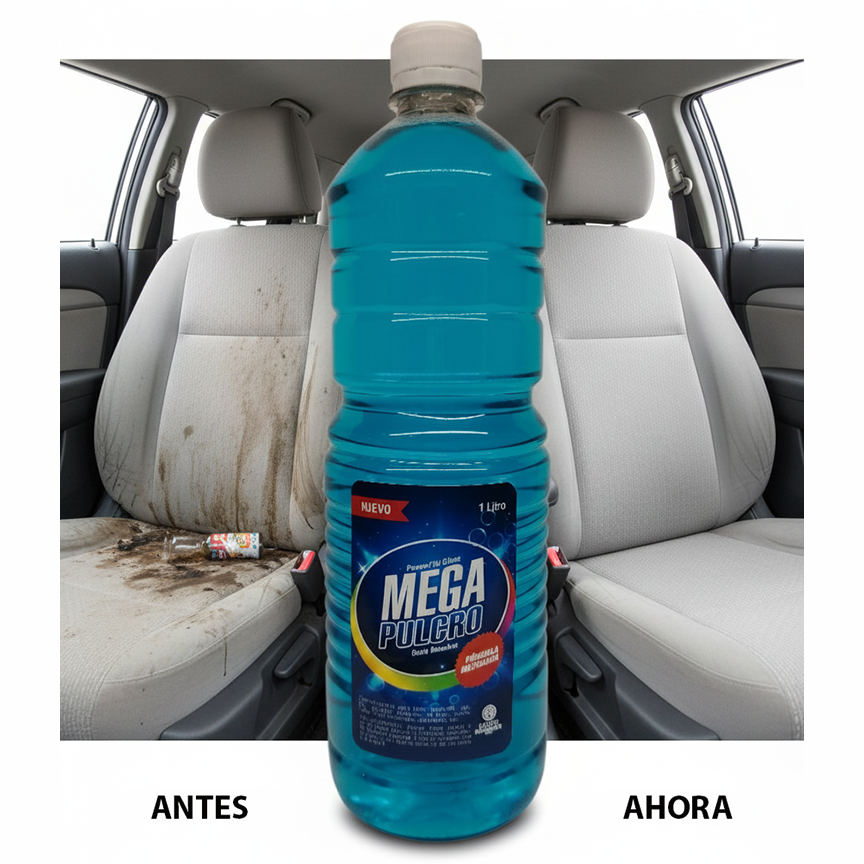Mega Pulcro - Limpiador De Telas Y Tapicería Quita Manchas