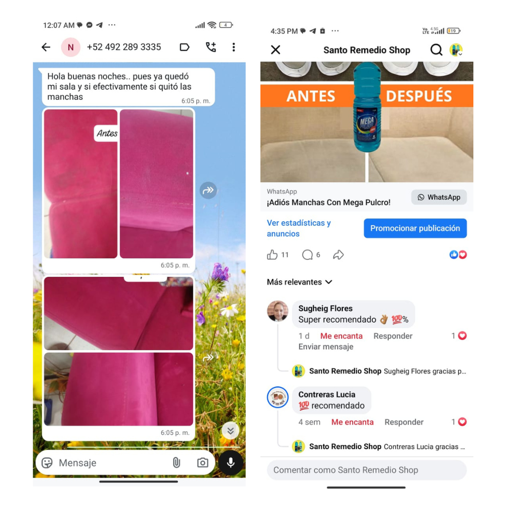 Mega Pulcro - Limpiador De Telas Y Tapicería Quita Manchas